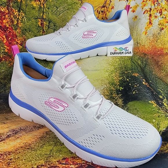 Skechers Shoes - Skechers White and Blue Athletic Shoes